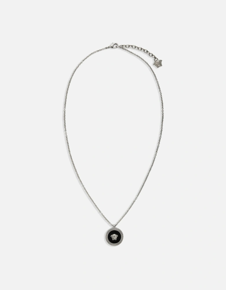 Circular Medusa Necklace Silver