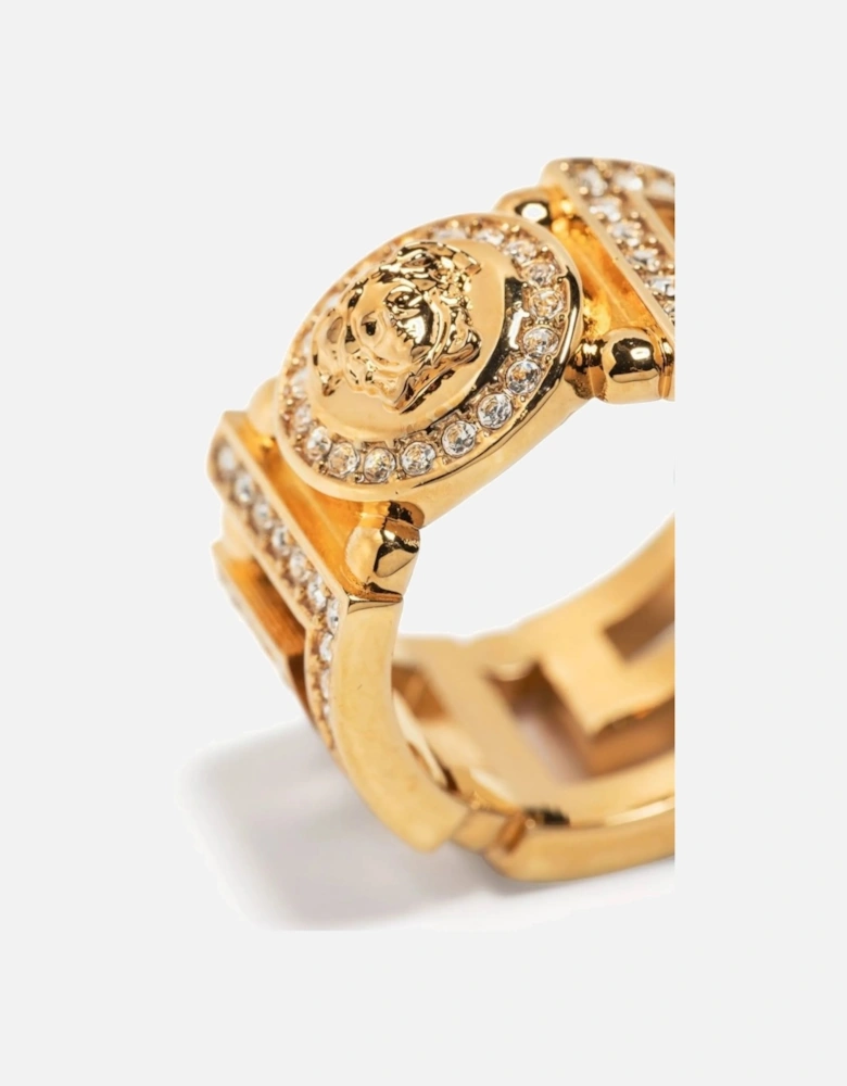 Medusa Crystal Ring Gold