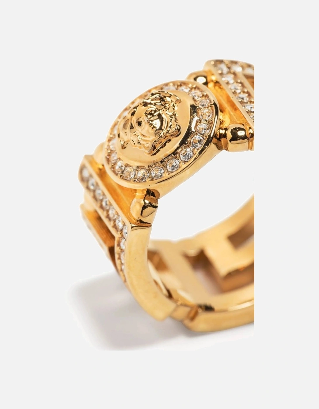 Medusa Crystal Ring Gold