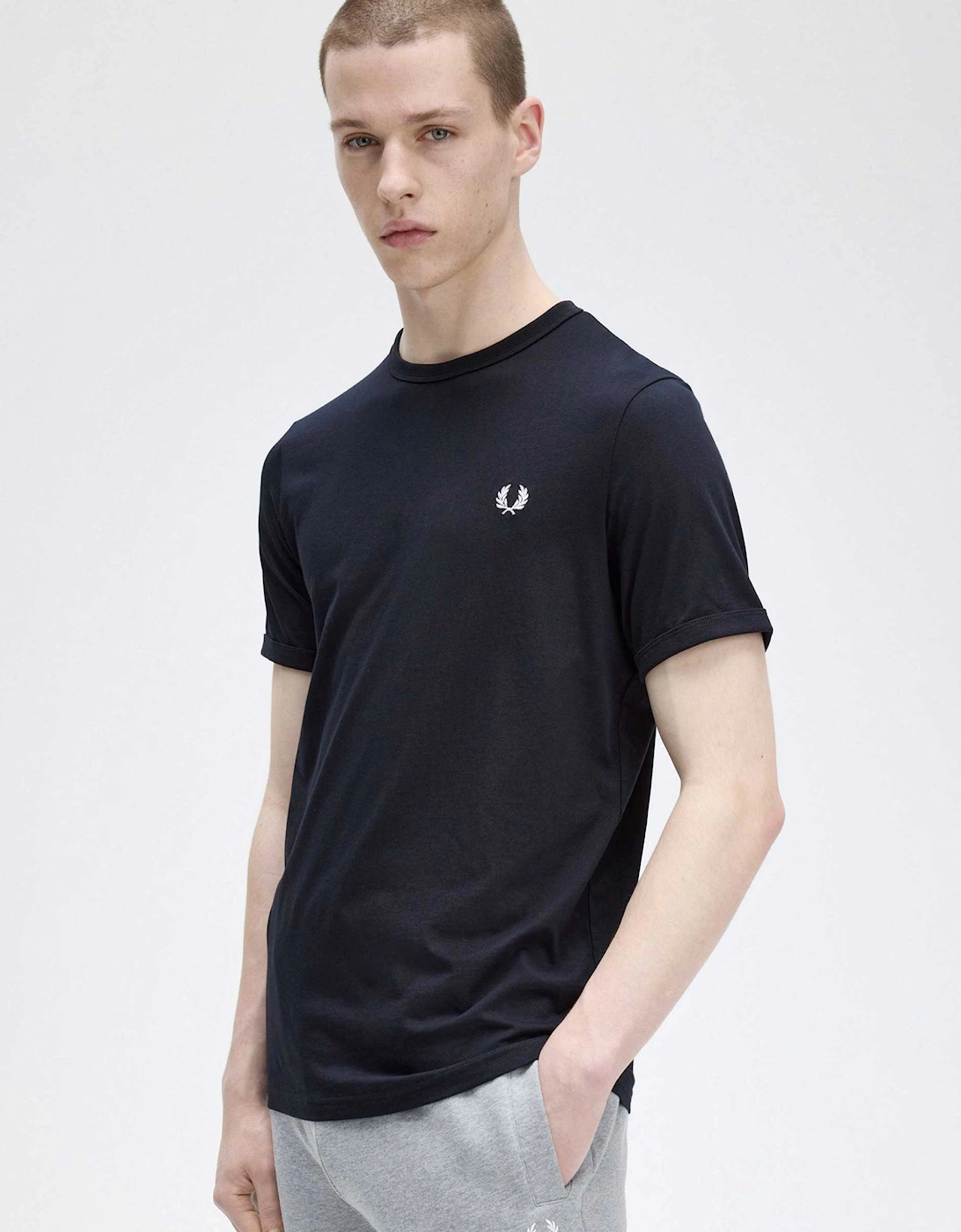 Crew Neck Ringer T Shirt