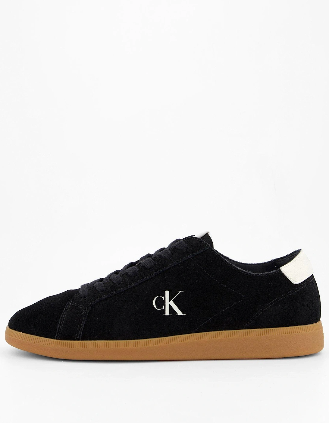 Suede Low Profile Cupsole Gumsole Trainers - Black, 2 of 1