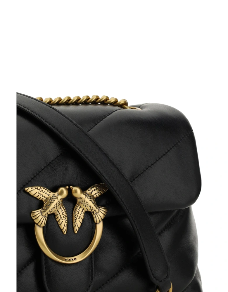 Love Bag Quilted Leather Shoulder Bag Women - Black
