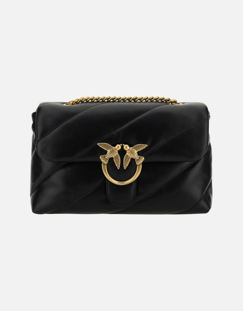 Love Bag Quilted Leather Shoulder Bag Women - Black