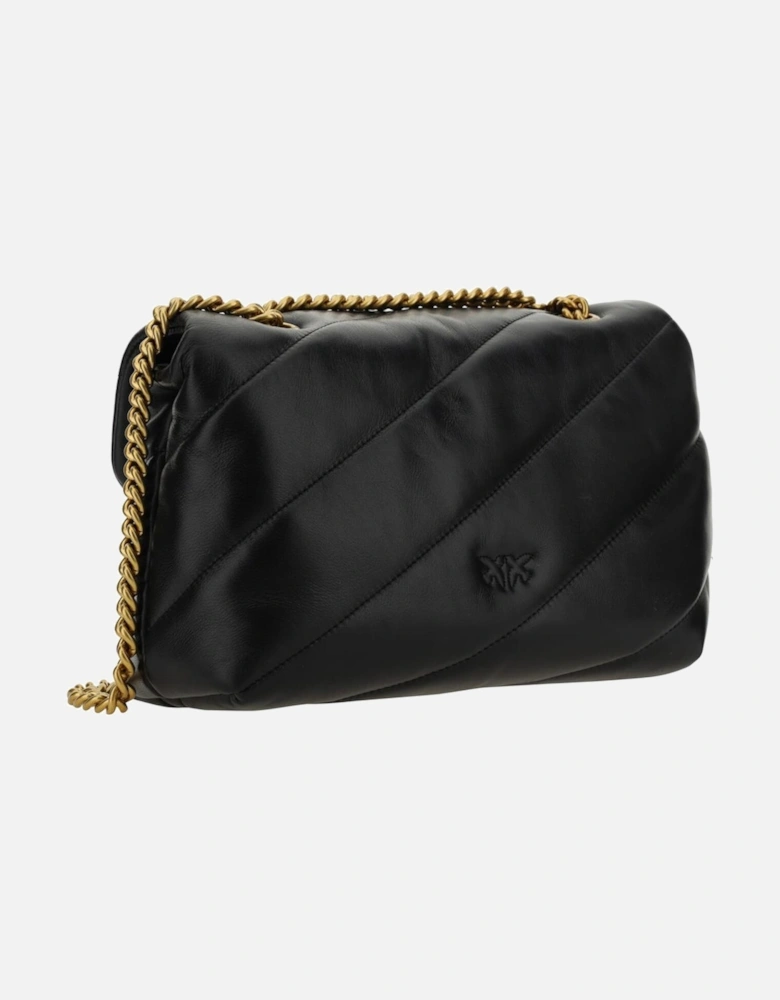 Love Bag Quilted Leather Shoulder Bag Women - Black