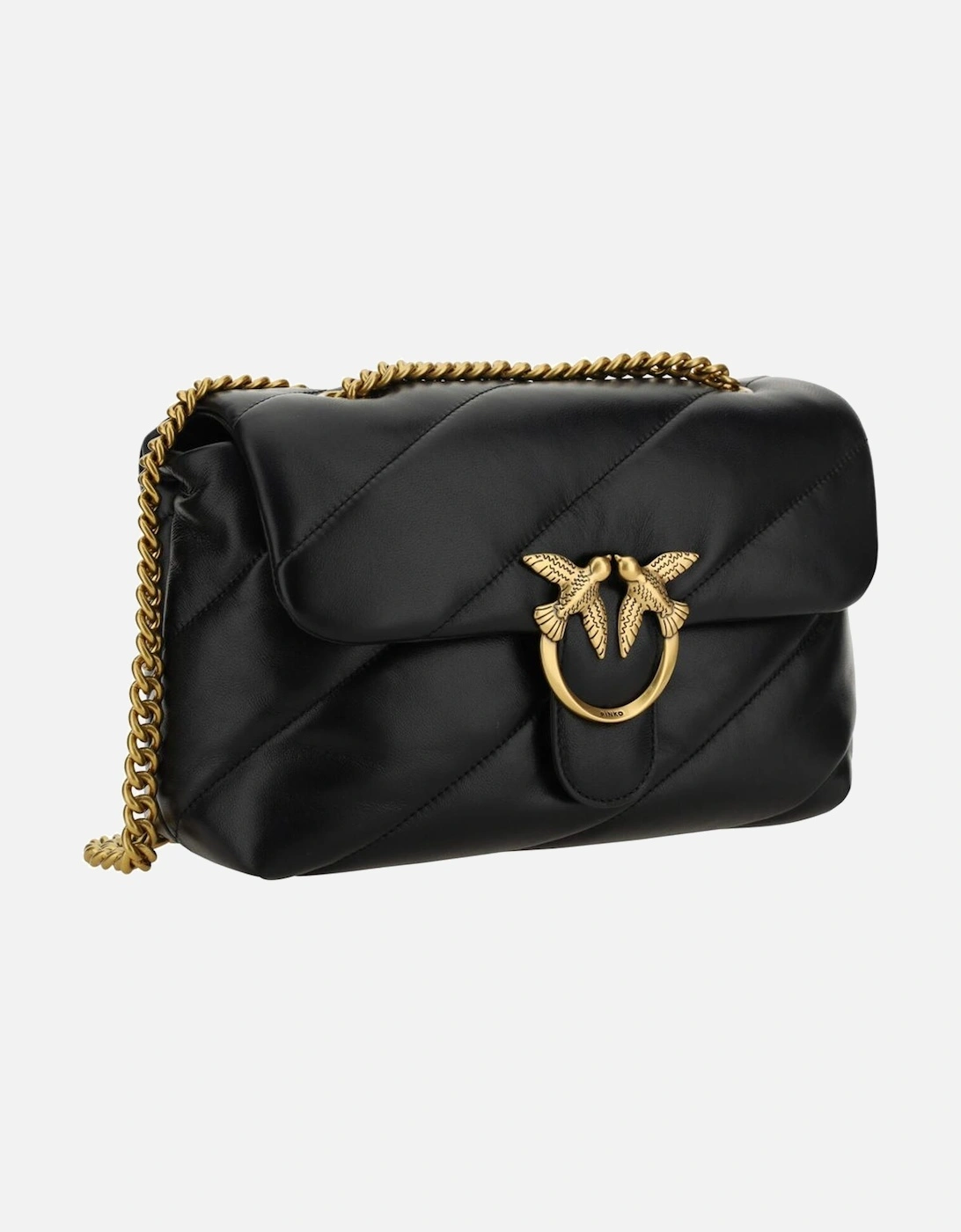 Love Bag Quilted Leather Shoulder Bag Women - Black