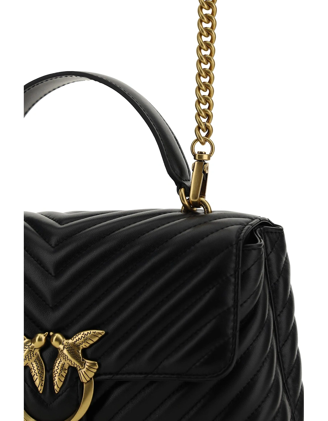 Love Birds Quilted Shoulder Bag Women - Black Handbags
