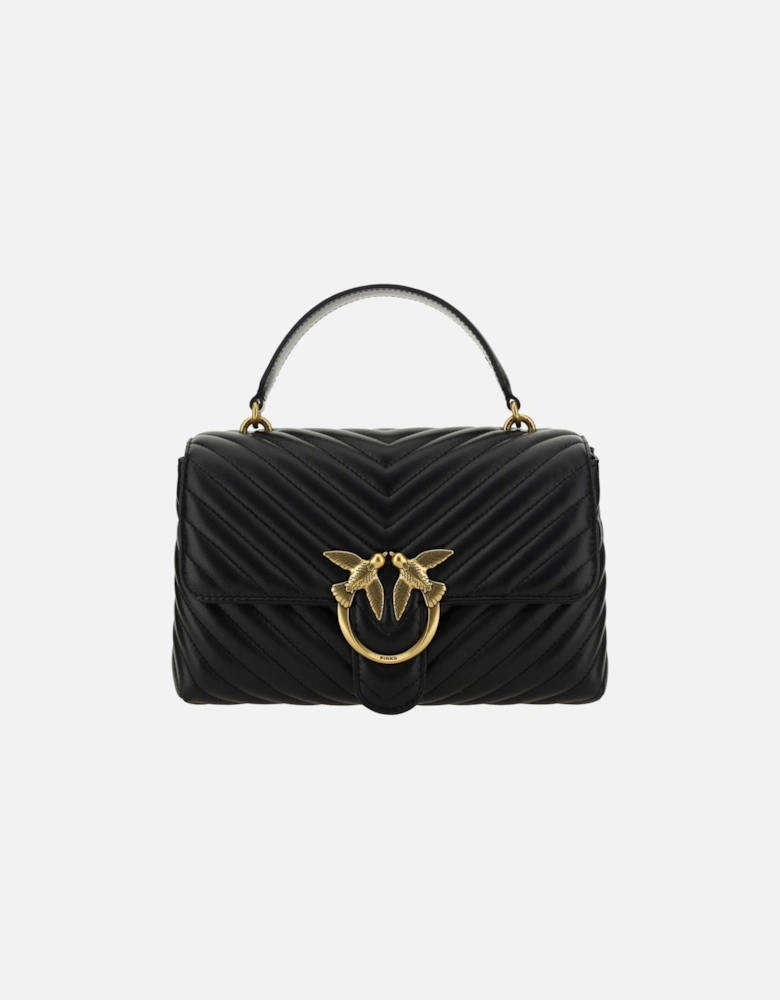 Love Birds Quilted Shoulder Bag Women - Black Handbags