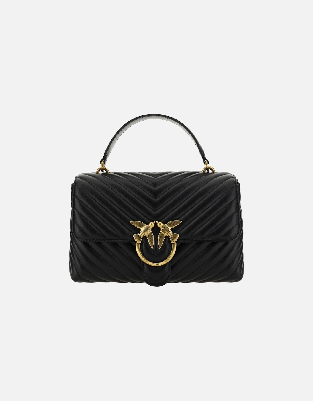 Love Birds Quilted Shoulder Bag Women - Black Handbags, 6 of 5