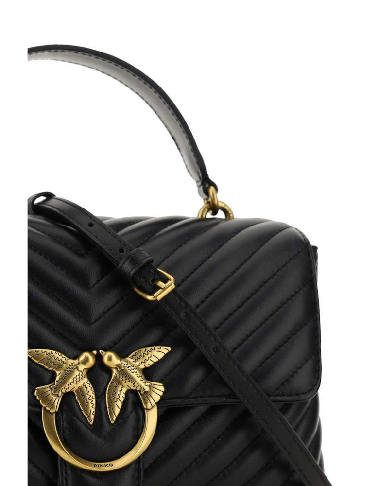 Love Birds Quilted Shoulder Bag Women - Black Handbags