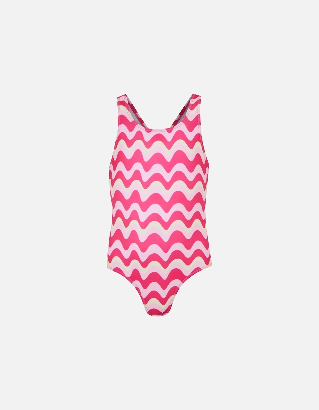 Girls Katrisse Wavy Lines One Piece Swimsuit, 5 of 4