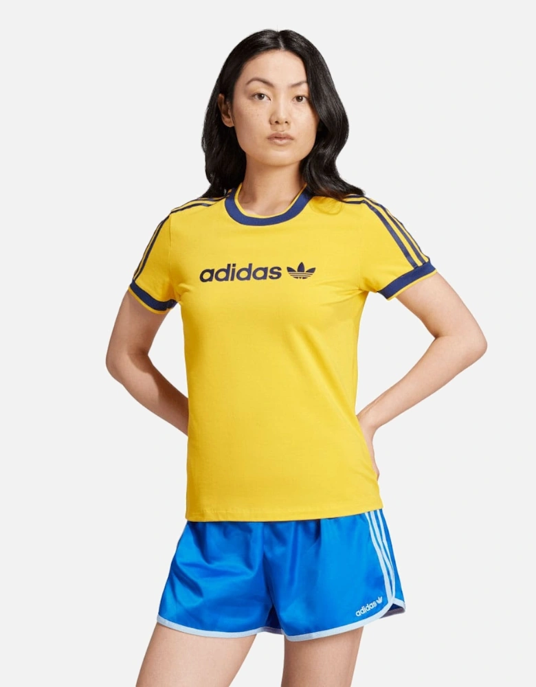 Graphic Badge Slim 3-Stripes T-Shirt