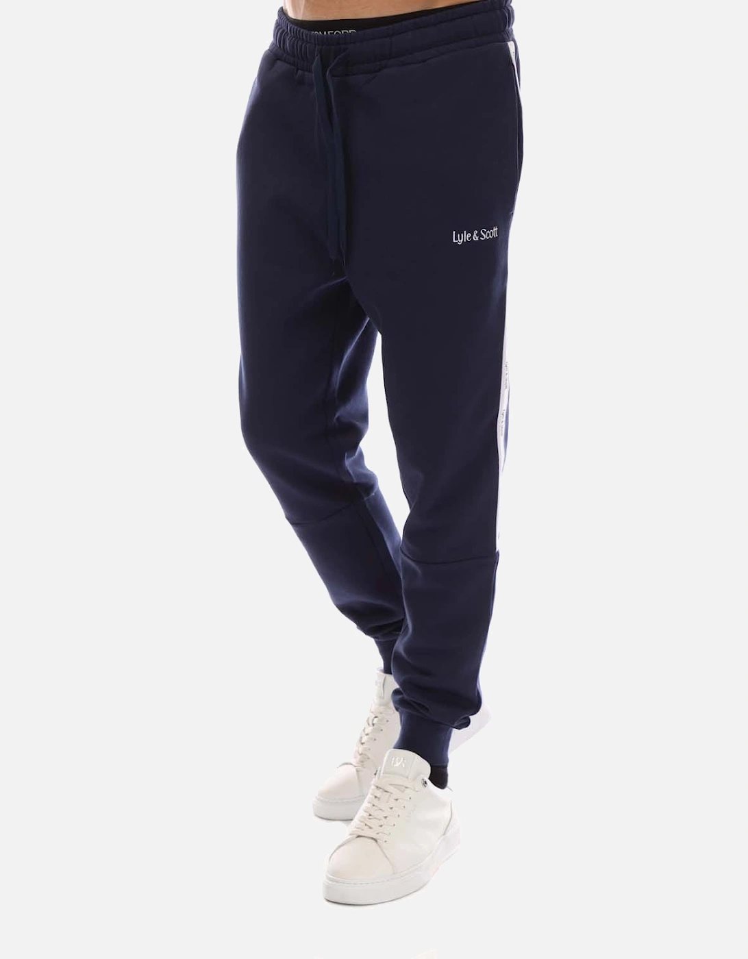 Lyle And Scott Men's Tape Joggers - Navy - Size: 29/28/32