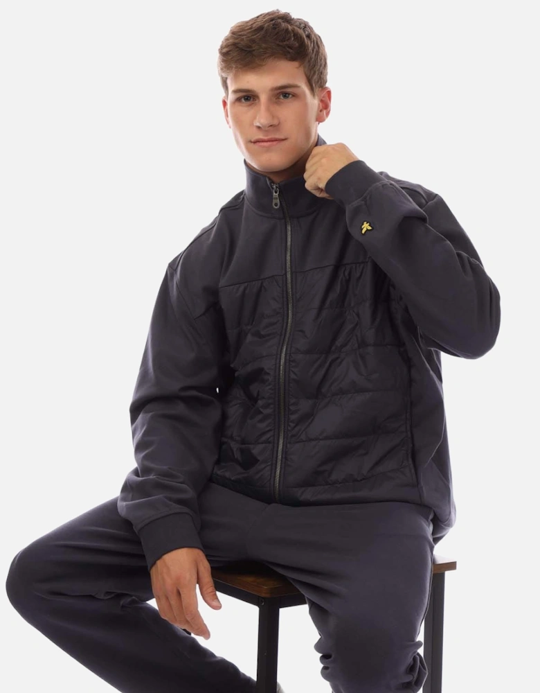 Interlock Hybrid Panelled Bomber Jacket