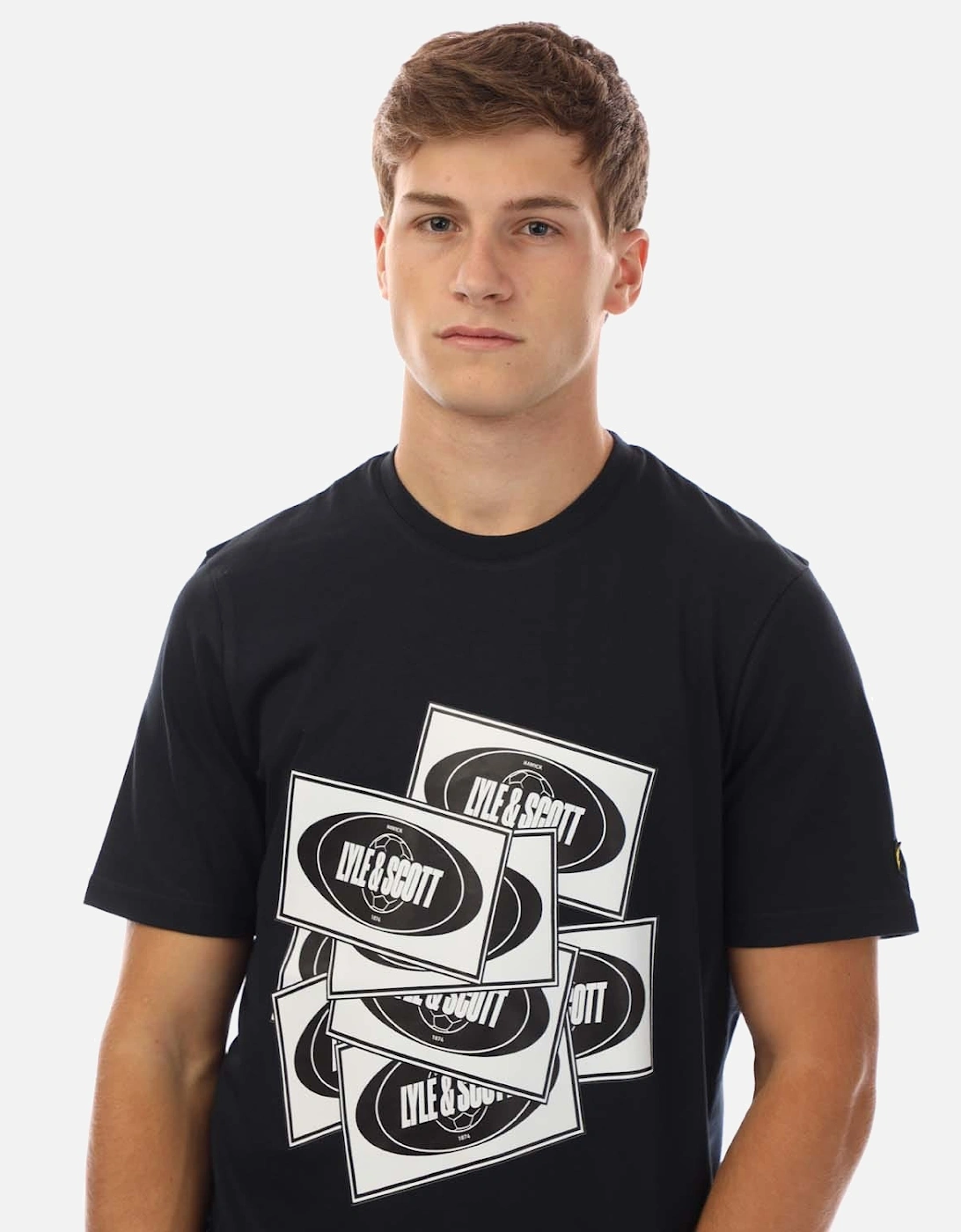 Football Sticker Graphic T-Shirt