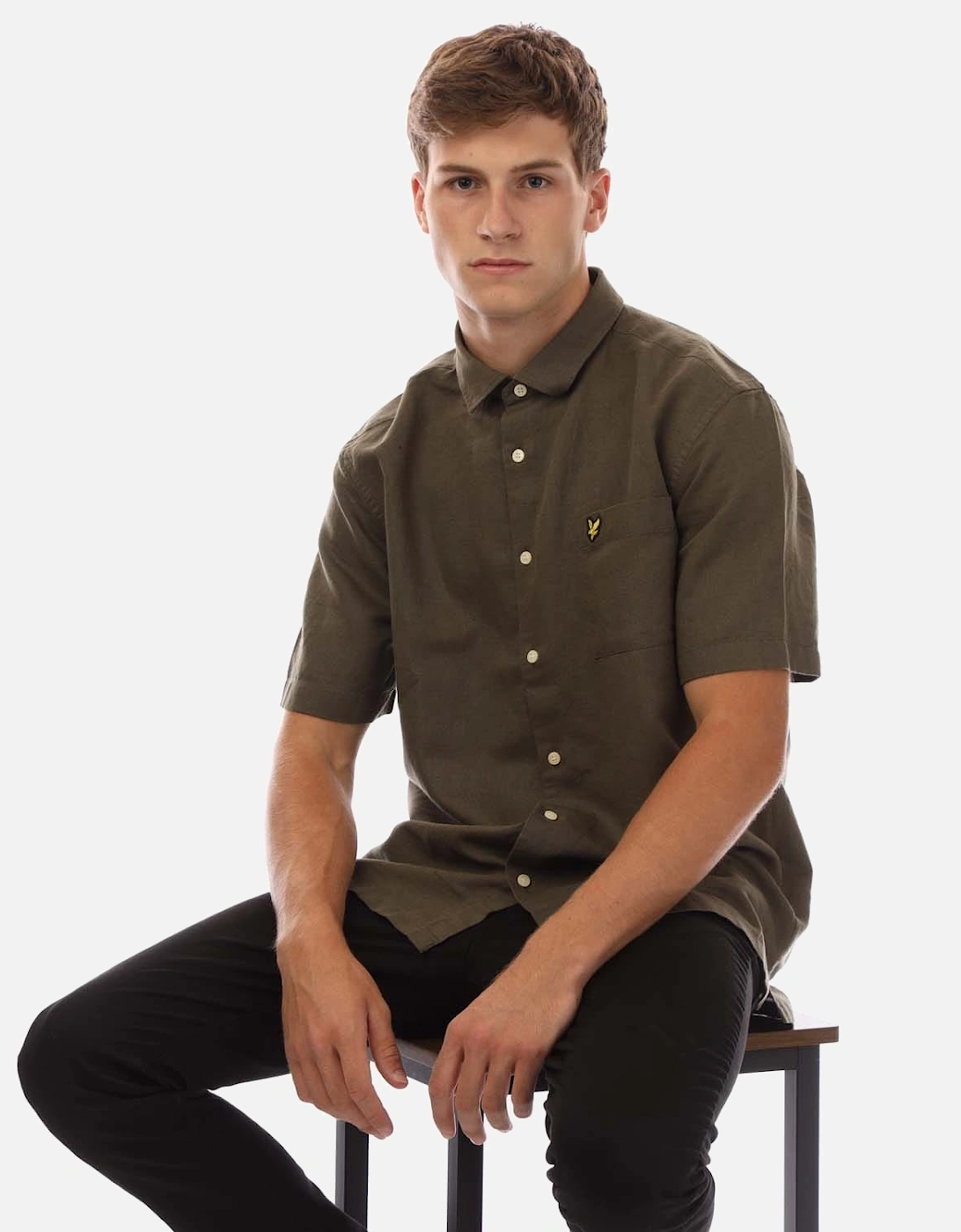 Cotton Linen Short Sleeve Shirt