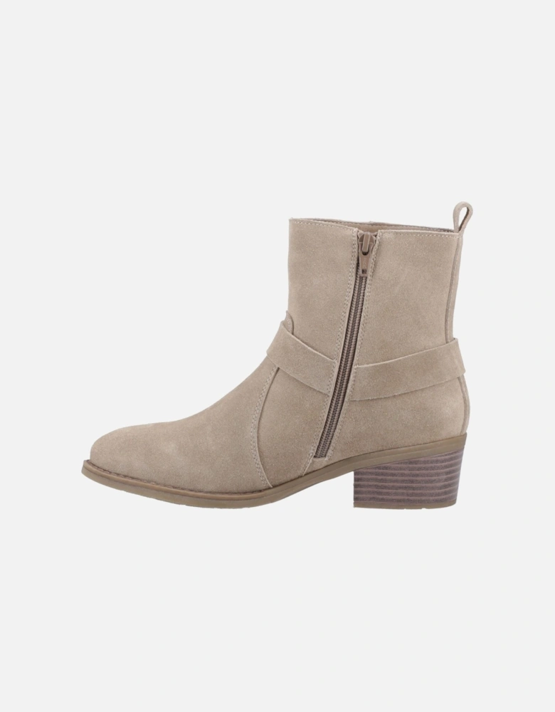 Iria Suede Women's Taupe Heeled Ankle Boots