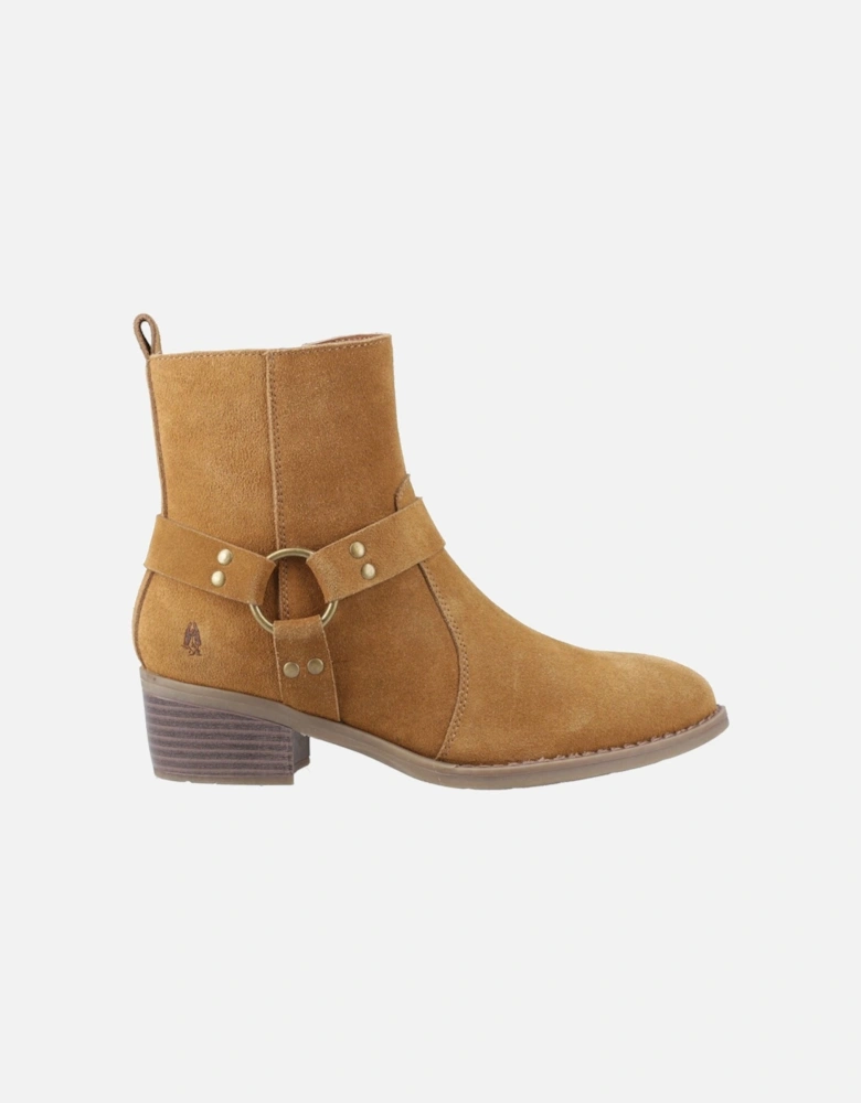 Iria Suede Women's Tan Heeled Ankle Boots