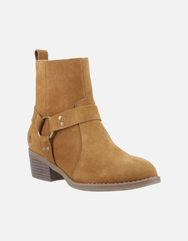 Iria Suede Women's Tan Heeled Ankle Boots