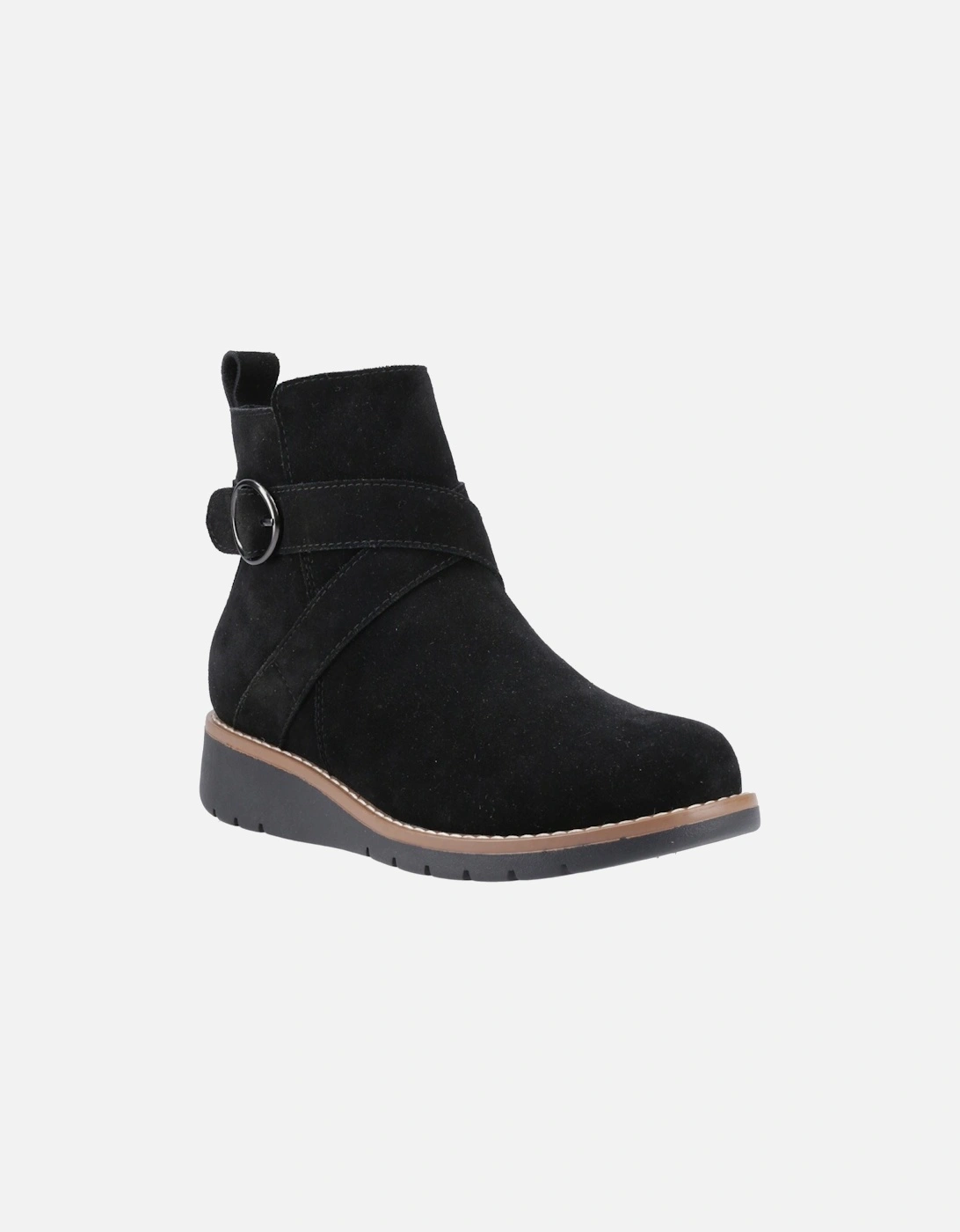 Hush Puppies Women's Black Lyra Suede Winter Ankle Boots - Size 8