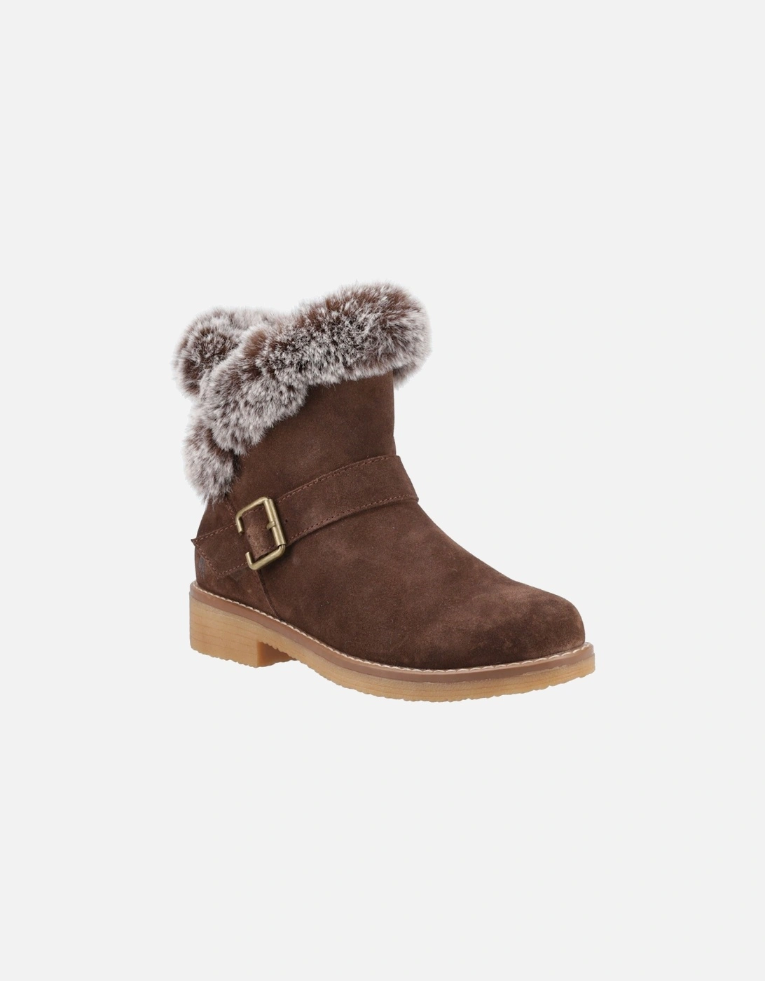 Hannah Suede Women's Chocolate Winter Ankle Boots, 6 of 5