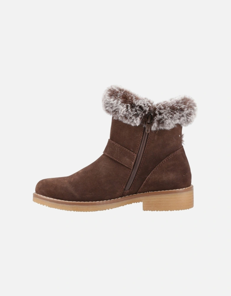 Hannah Suede Women's Chocolate Winter Ankle Boots