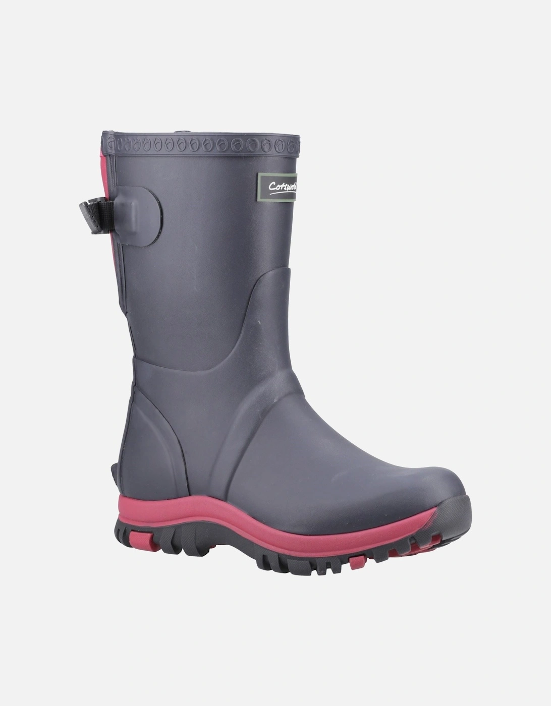 Realm Rubber Women's Navy/Pink Wellington Boots, 6 of 5