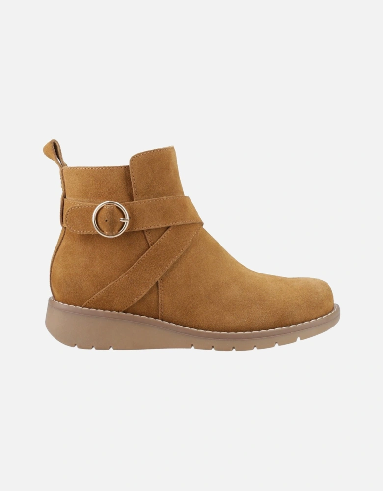 Lyra Suede Women's Tan Winter Ankle Boots