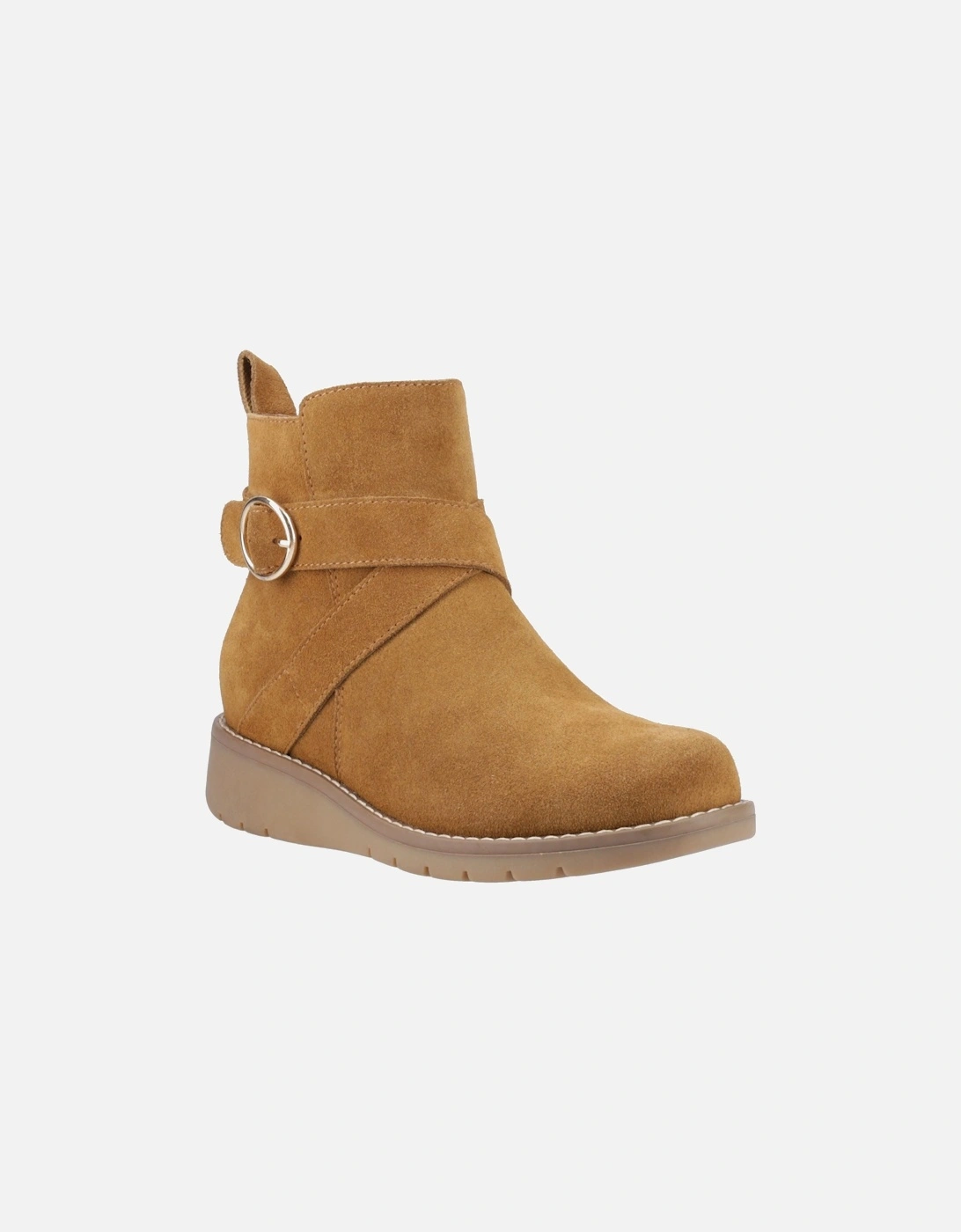 Hush Puppies Women's Brown Lyra Suede Tan Winter Ankle Boots - Size 3