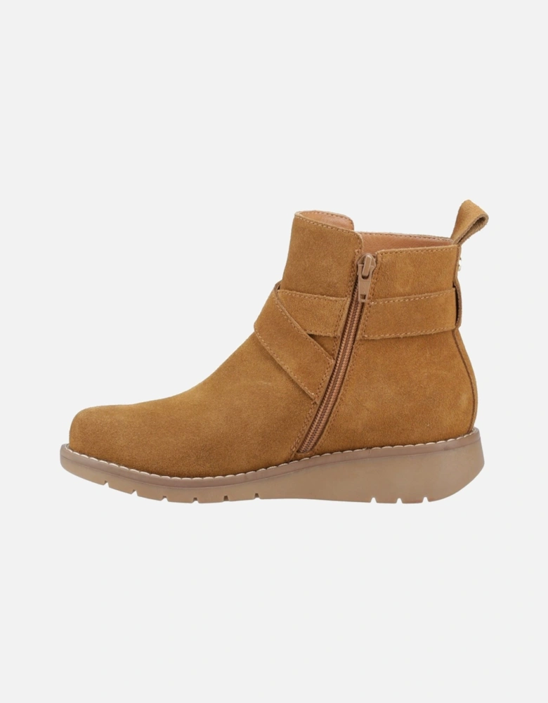 Lyra Suede Women's Tan Winter Ankle Boots