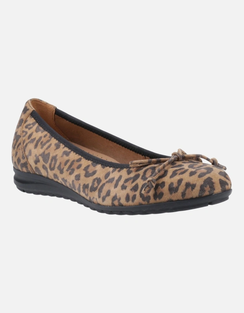 Lucille Leather Women's Leopard Flats