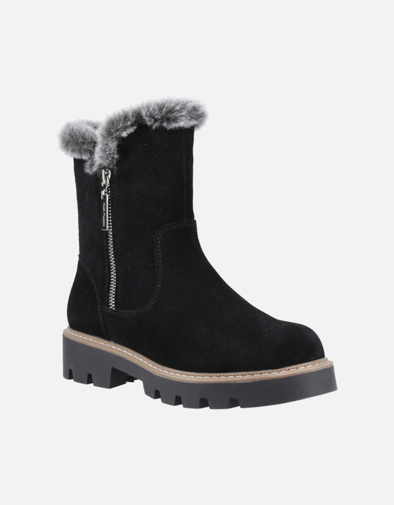 Ambre Suede Women's Black Winter Mid Calf Boots