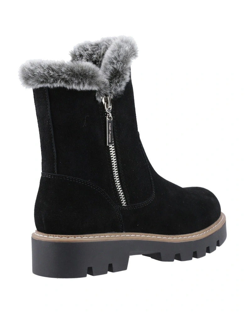 Ambre Suede Women's Black Winter Mid Calf Boots
