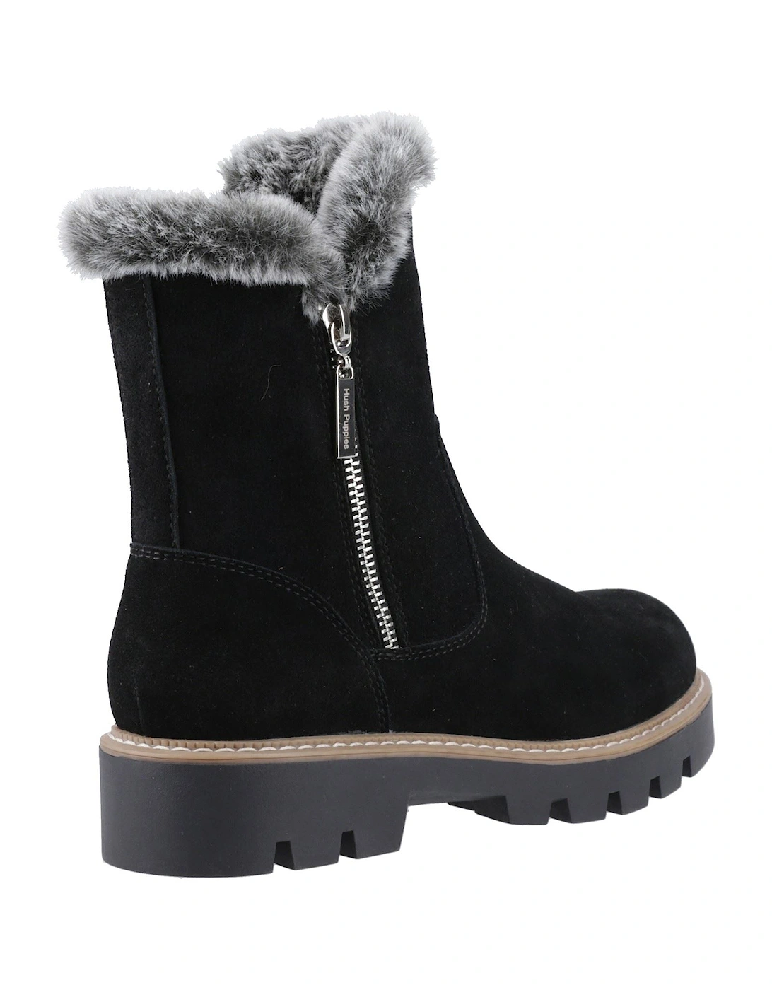 Ambre Suede Women's Black Winter Mid Calf Boots