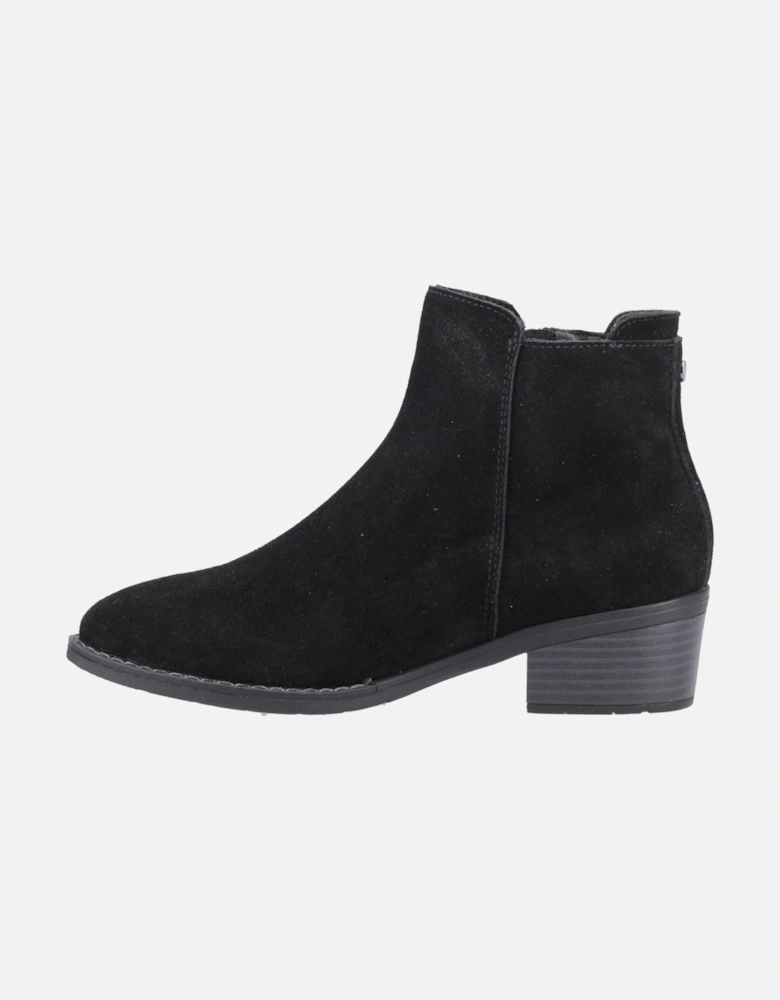 Ingrid Suede Women's Black Heeled Ankle Boots