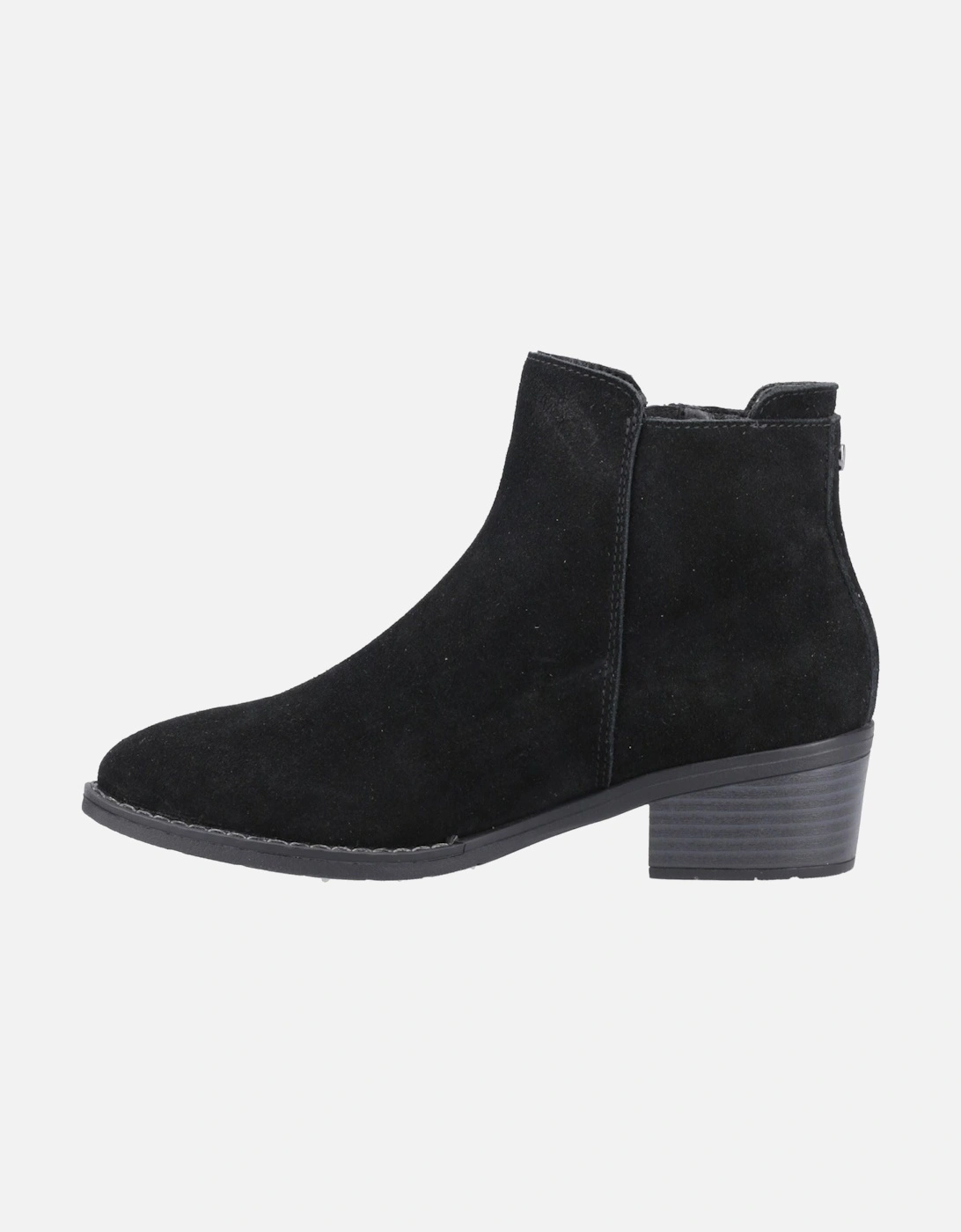 Ingrid Suede Women's Black Heeled Ankle Boots