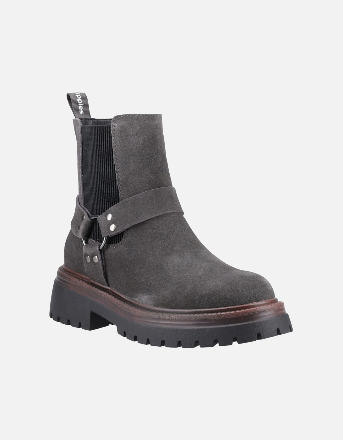 Raye Suede Women's Charcoal Flat Chelsea Boots, 6 of 5
