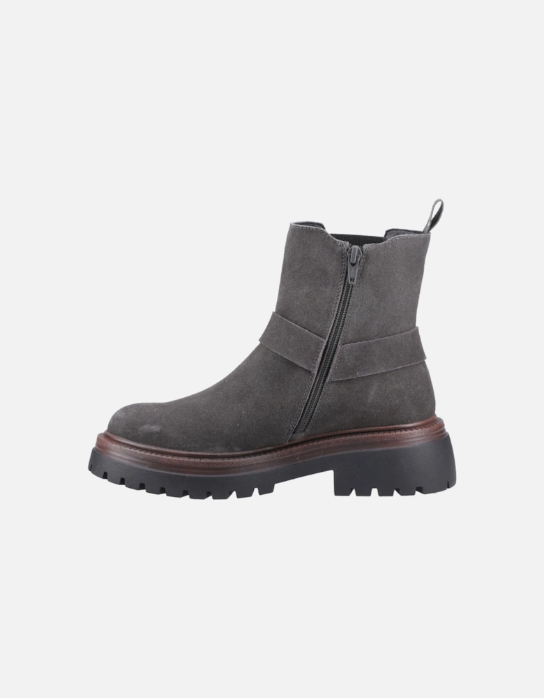 Raye Suede Women's Charcoal Flat Chelsea Boots