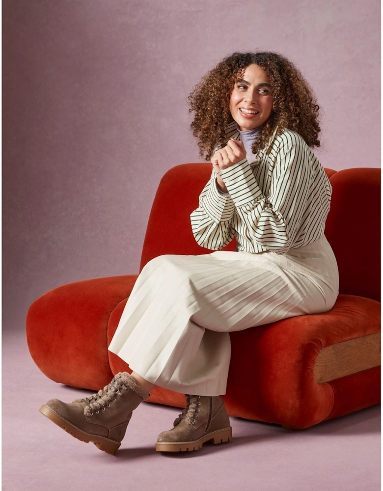 Aurelia Suede Women's Taupe Winter Ankle Boots
