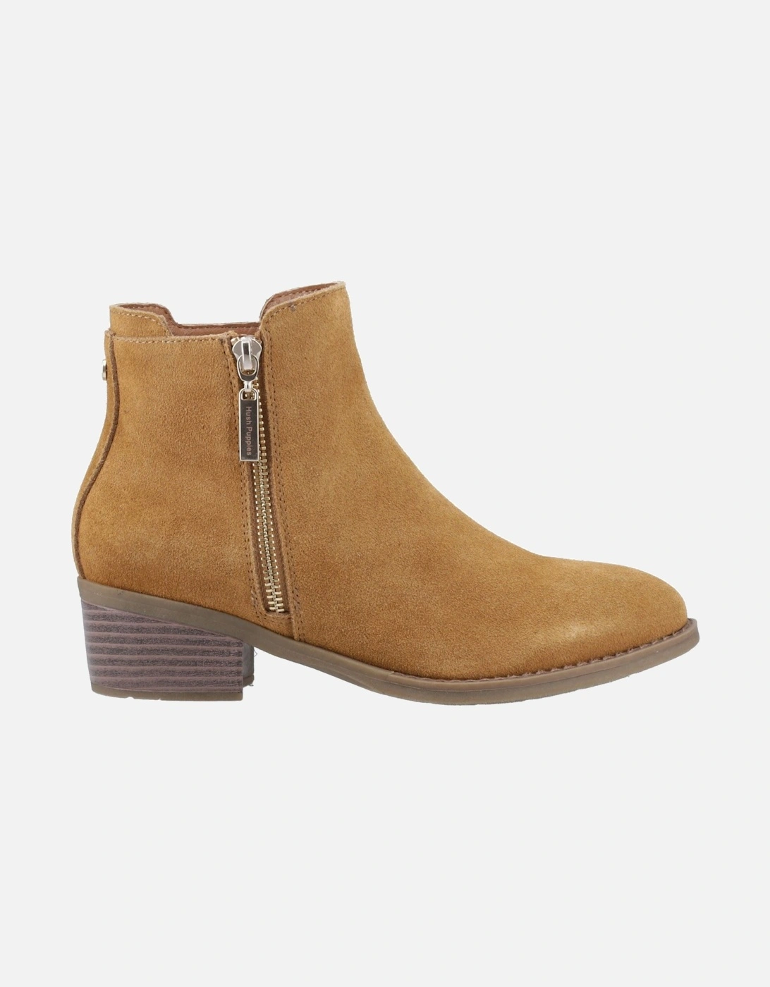 Ingrid Suede Women's Tan Heeled Ankle Boots