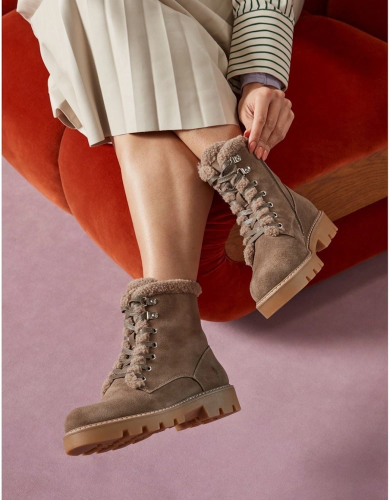 Aurelia Suede Women's Taupe Winter Ankle Boots