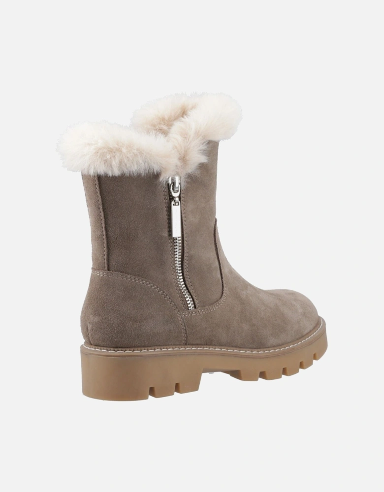 Ambre Suede Women's Taupe Winter Mid Calf Boots