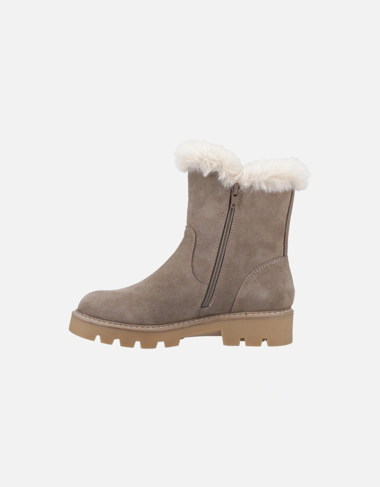 Ambre Suede Women's Taupe Winter Mid Calf Boots