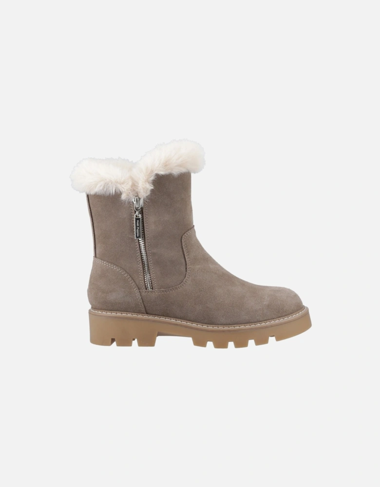 Ambre Suede Women's Taupe Winter Mid Calf Boots