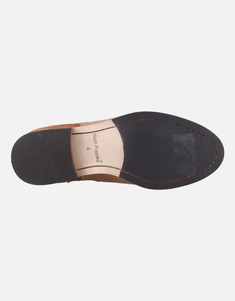 Colette Leather Women's Tan Flat Chelsea Boots