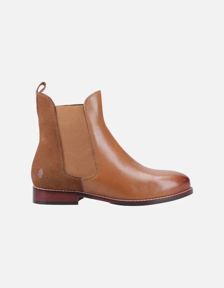 Colette Leather Women's Tan Flat Chelsea Boots