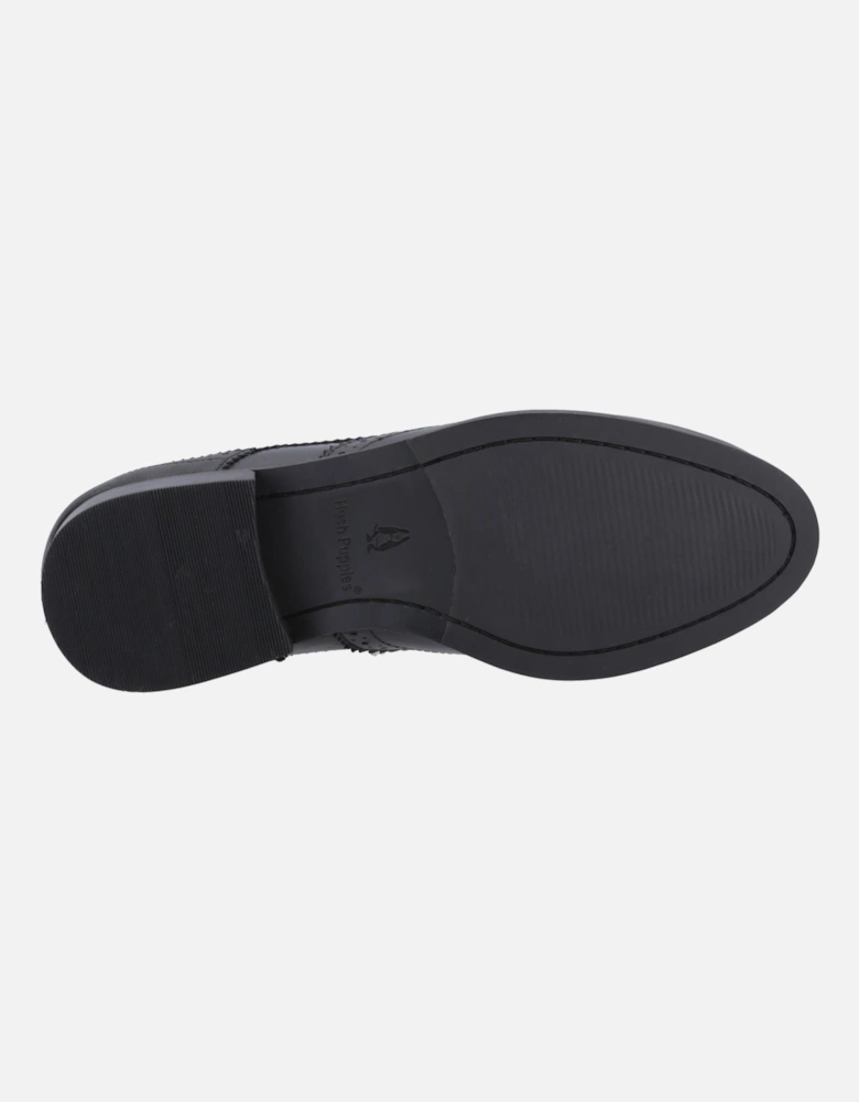 Natalia Leather Women's Black/Black Brogues Shoes