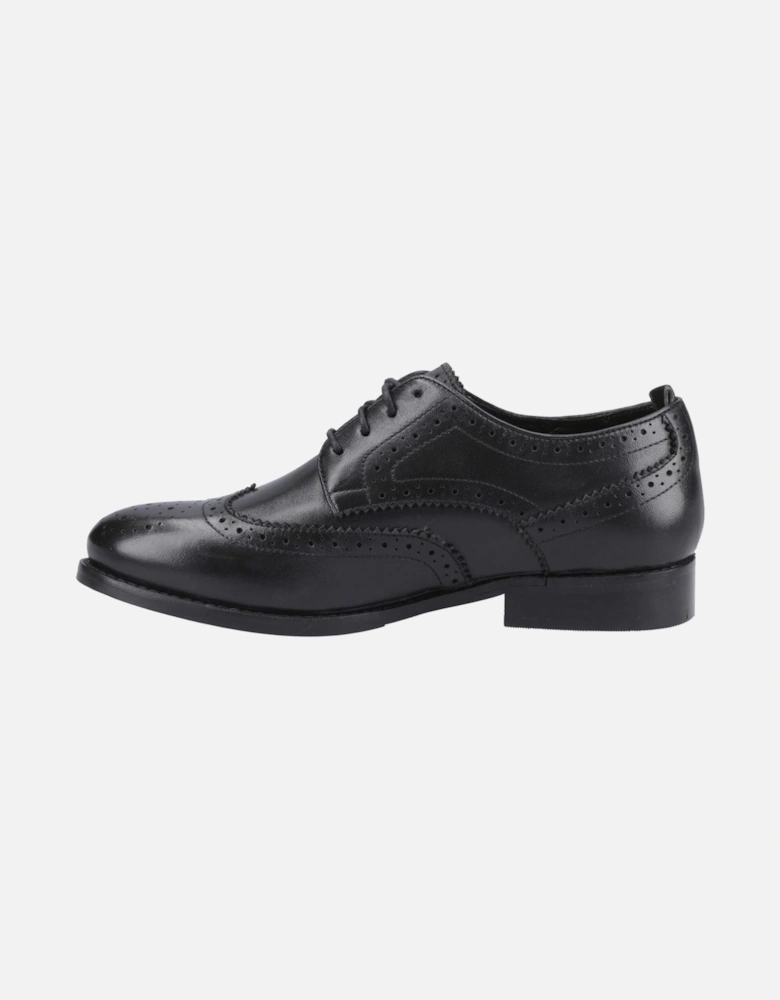 Natalia Leather Women's Black/Black Brogues Shoes