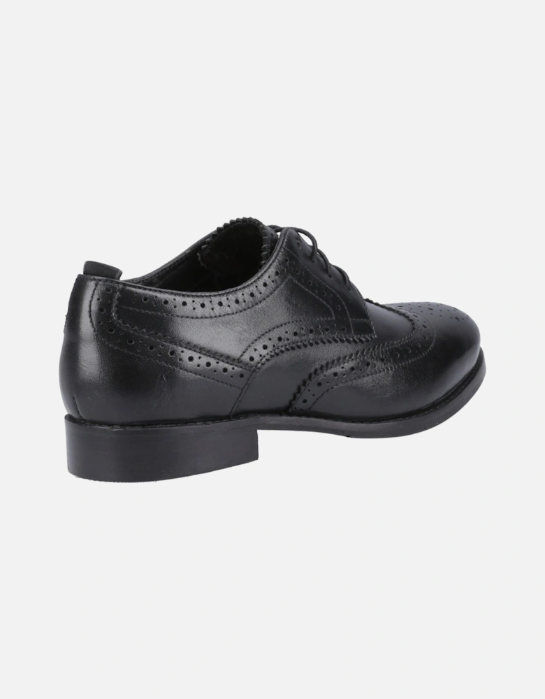 Natalia Leather Women's Black/Black Brogues Shoes