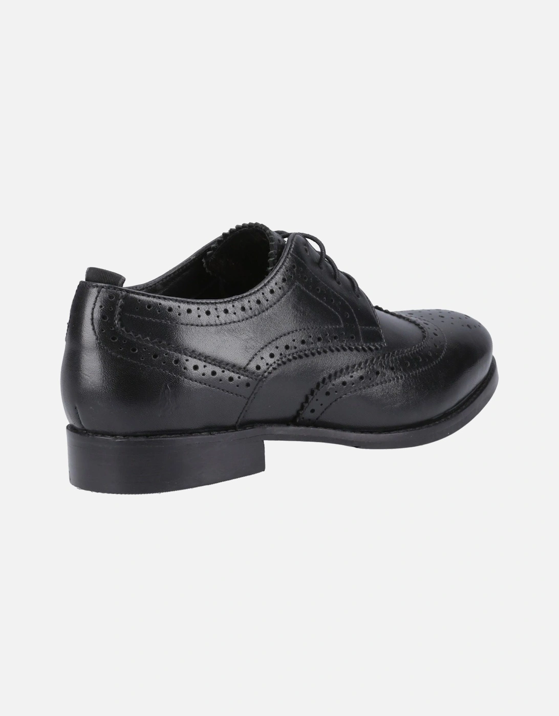 Natalia Leather Women's Black/Black Brogues Shoes