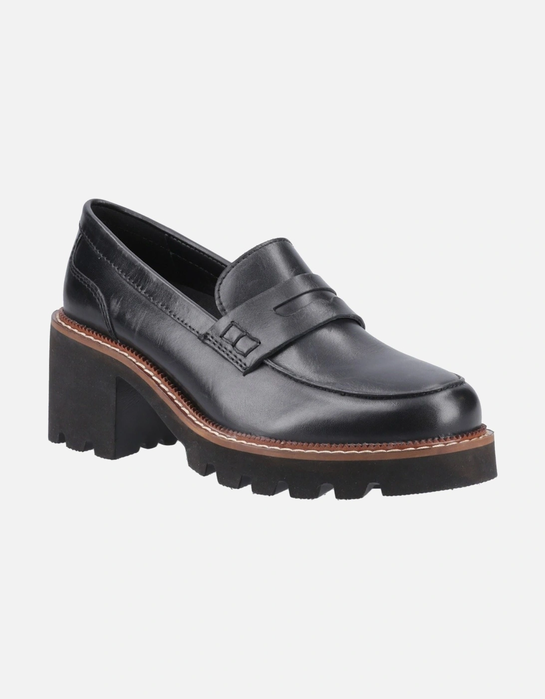 Giavanna Leather Women's Black Loafers, 6 of 5